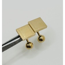 Vintage Gold Tone Cuff Links Approximate .5in