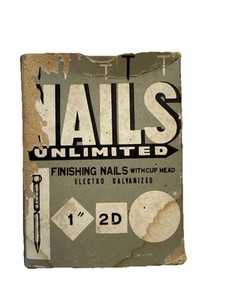 Vintage Wilmod Co. Nails Unlimited Finishing W/Cup Head 1” 2D 1 lb.