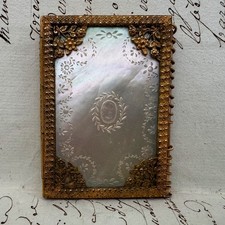 Early 19th Century Charles X Restoration Mother of Pearl and Pom Pom Ball Notebook M4095
