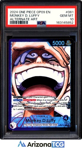Monkey.D.Luffy (Alt Art) graded PSA 10 for sale on eBay