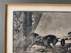 GOYA ETCHING 6 INCH PLATE EMBOSSED BLIND STAMP ED.  ANTIQUE LA TAUROMAQUIA - #19 — photo 5