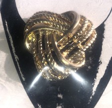 Vintage Shoe Clips Black Gold Tone Knot On Original Card NOS