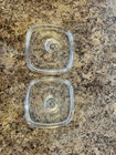 Corning Ware Glass Lid A-7-C for 1 qt, 1 1/2 qt & 1 3/4 qt Set Of 2 (Sm Flaws)