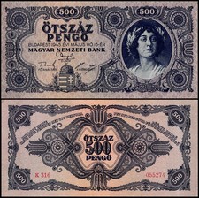 Hungary 500 Pengo, 1945, P-117a, UNC