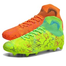 Womens High Top Lightweight Soccer Cleats Mens Comfy Football Boots Spikes Sh...