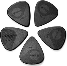 Guitar Picks with Grip Stamped, Non Slip Textured Picks 5 Pack 073, 088, 1.0, 1