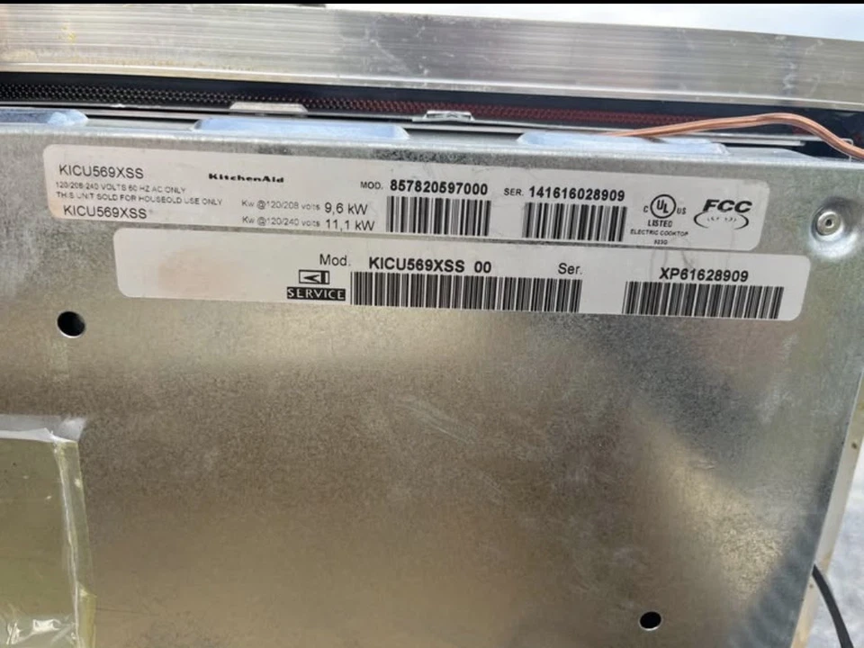 KITCHENAID KICU569XSS 36" INDUCCIÓN CONTROL TÁCTIL ESTUFA NEGRA Foto 2 de 4