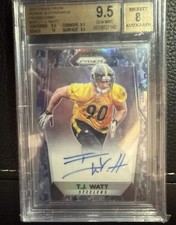 2017 Panini Prizm - Rookie Autographs T.J. Watt #RA-TJ Silver Prizm (AU, RC)