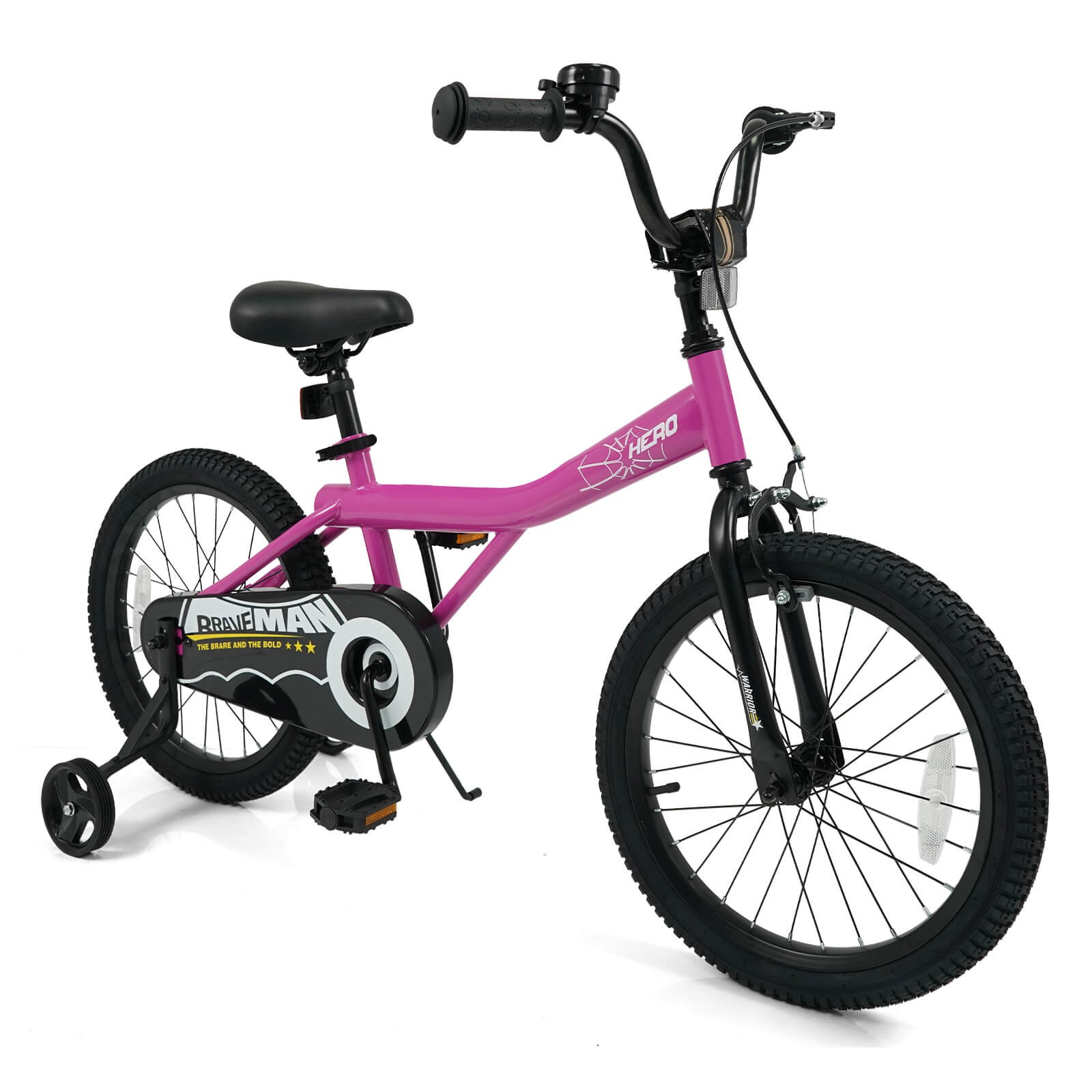 Kids Bike, 18 Inch Bicycle for Children w/Removable Training Wheels, Dual Brakes