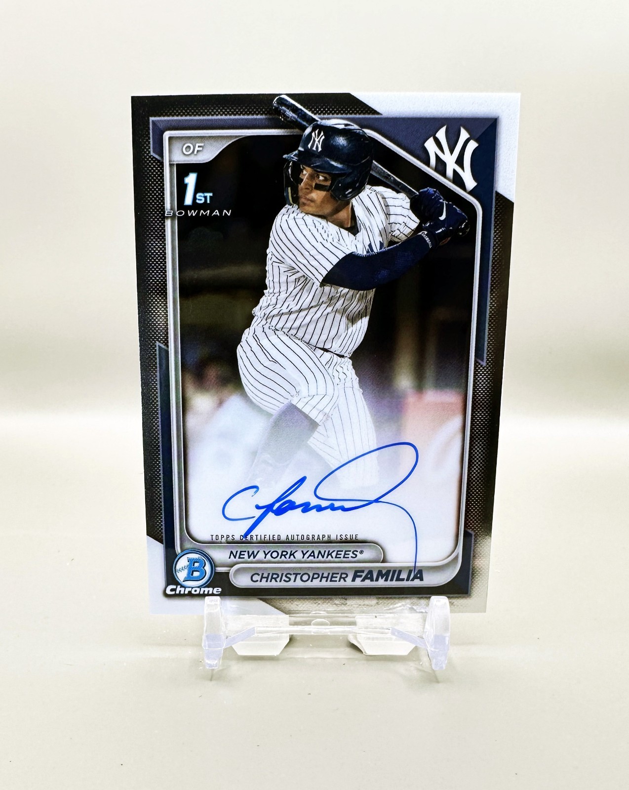 2024 Bowman Chrome Prospects Autograph #CPA-CF (1st Bowman) CHRISTOPHER FAMILIA