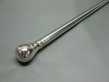 Stainless Steel Walking Stick Round Head Hiking Cane 94cm Handmade Gift