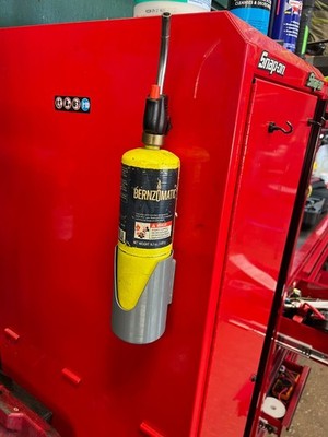 Magnetic MAP Gas Propane Bottle Holder | Toolbox Torch Mount, Welding mount cart
