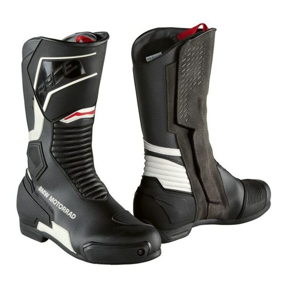 BMW Motorrad Mens Pro Race GTX Boots Black/White 46-EU/12-US