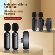 Wireless Lavalier Microphone, AI Noise Cancellation, Long Battery, Plug Play