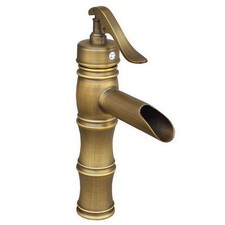 Antique Brass Waterfall Bathroom Basin Sink Faucet Mixer Tap snf294
