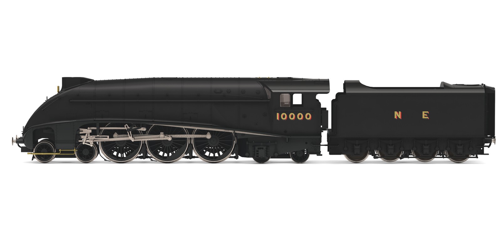 Hornby R30124 LNER, W1 Class 'Hush Hush' Streamlined, 4-6-4, 10000 - Era 3 - ...