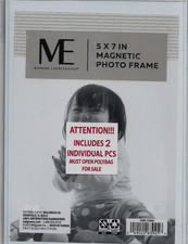 Magnetic Picture Frame, Holds 5X7 Inches Pictures, Reusable Black Magnet Fridge