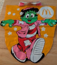 Lot Of 3 Vintage 1990 McDonald's Trick Or Treat Halloween Bags Glow In Dark
