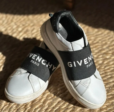 Givenchy Kids Black and White Slip-On Sneakers SIZE 32