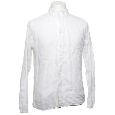 Asket, Hemd, Größe: M, The Linen Shirt, Weiß, Leinen, Einfarbig, Herren #NOy