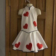 Hollywood Babe Pageant Wear Queen Of Hearts Solo Character Dance Costume 4/5