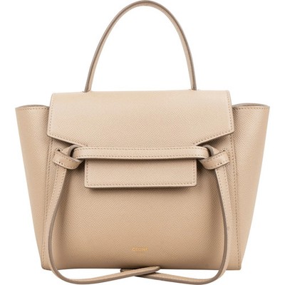 Celine Beige Grained Leather Belt Nano Handbag Tasche Gürtel