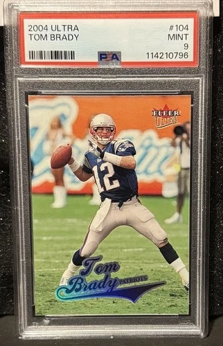 2004 Fleer Ultra Tom Brady #104 PSA 9 Graded Patriots NFL Football Card