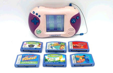 Leapfrog Leapster 2 Learning Game System Pink -6 Games - WORKS 