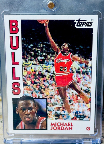 Michael Jordan ROOKIE CARD TOPPS THE ROOKIES ORIGINAL AUTHENTIC BULLS JERSEY #23 - Picture 3 of 6