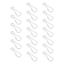 20 Pcs Metal Spring Keychain Clip Stainless Steel Hook Small Carabiner