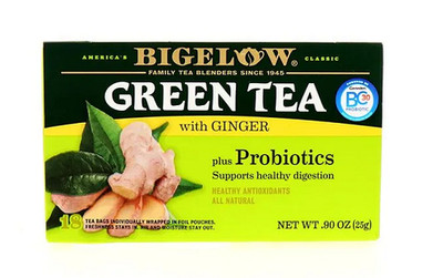 Bigelow Green Tea with Ginger Plus Probiotics