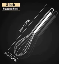 1 pc Stainless Steel Manual Egg Beater Hand Whisk Mixer Baking Cream Mixing Tool