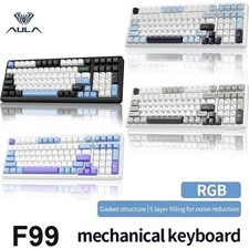 AULA F99 Wireless Keyboard Mechanical Gaming Keyboard RGB Tri-Mode Hot Swappable