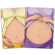 2 PCS Face Painting Practice Boards Reusable A4 Facial Template Pregnant Belly