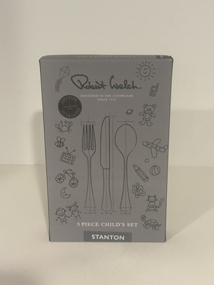 Robert Welsh Stanton Bright Child Cutlery Set 3pc 18/10 Stainless Sealed NIB