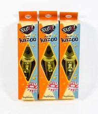 3 Toysmith Neato Metal Kazoo 4.75" Mouth Flute Kid Party Gift Musical Instrument