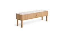 Lex 2 Door Oak TV Unit Natural Media Stand Storage Living Room