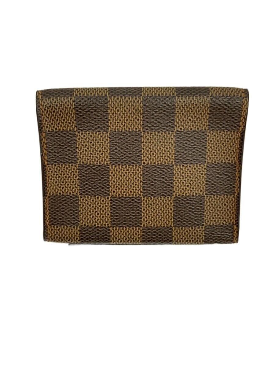 LOUIS VUITTON Envelope Carte de Visite Damier Ebene Leather BRW Women's thumbnail 2