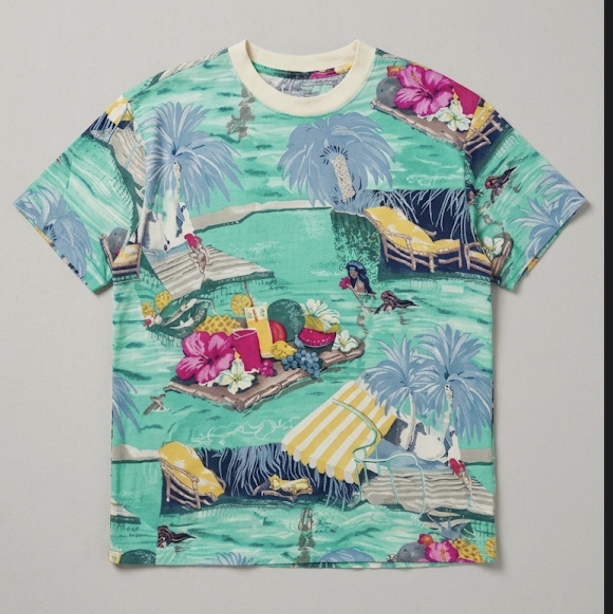 Karen Kane Womens Tropical Print Crew Neck Short Sleeve Cotton Knit Tee 12