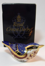 Royal Crown Derby Kleiber Briefbeschwerer um 199 Gold Stopper + Box TOP