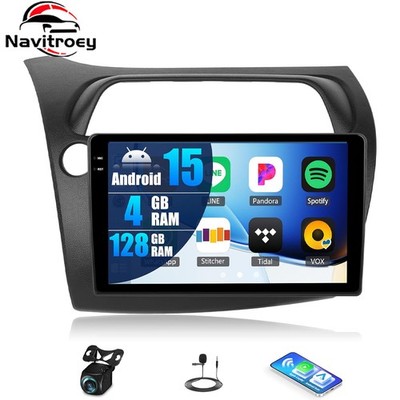 4+128G Für Honda Civic VIII Hatchback 2006-11 Android 15 Autoradio Carplay Navi