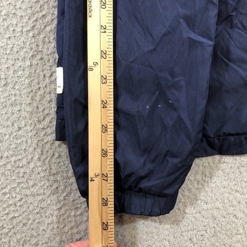 Chaqueta cortavientos Vans para hombre pequeña azul marino con capucha cremallera completa abrigo ligero - Imagen 13 de 15