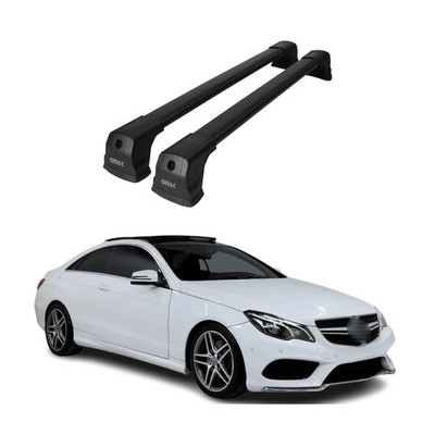 Roof Rack Cross Bars for Mercedes E Class C207 Coupe 2010-2017 Black Alu 2 Pcs