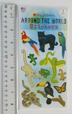 Mrs Grossman RAIN FOREST - Sheet of AROUND THE WORLD Stickers With INFO ON BACK