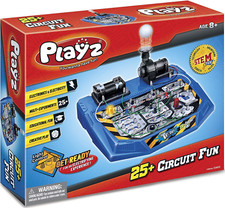 Playz Electrical Circuit Board Engineering Kit for Kids with 25 STEM Projects T