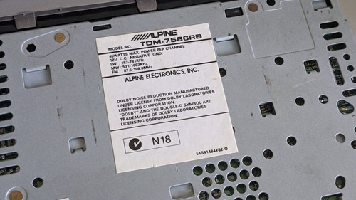 Reproductor de casete ALPINE TDM-7586RB receptor cambiador de CD controles 4x 45 W - Imagen 13 de 16