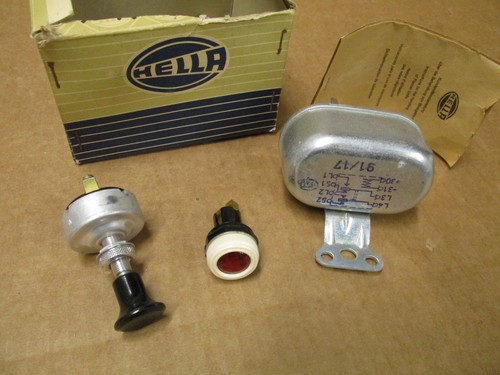 Vintage Hella VW Bus Bug Mercedes Porsche Emergency Hazard Unit Kit Accessory - Picture 1 of 7