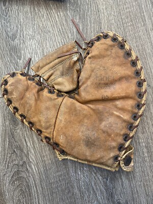 Vintage 20s 30s Baseball Glove Mitt Catchers Leather First