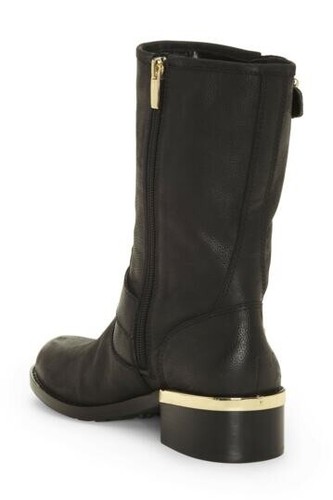black leather wantilla moto boots 