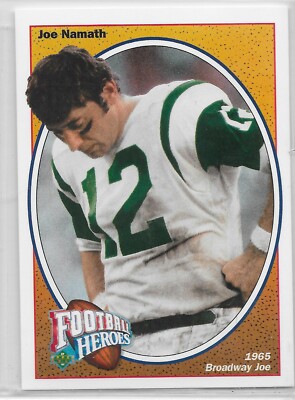 1991 Upper Deck Football Heroes #11 Joe Namath HOF New York Jets Alabama